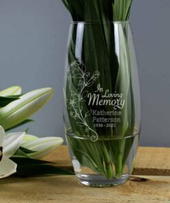 Personalised In Loving Memory Vase