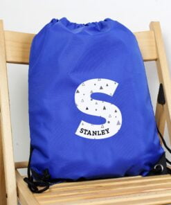 Personalised Initial Blue Kit Bag