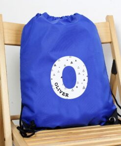 Personalised Initial Blue Kit Bag