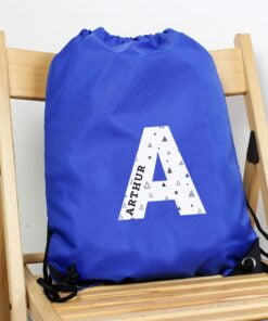 Personalised Initial Blue Kit Bag