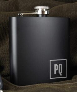 Personalised Initials Black Hip Flask