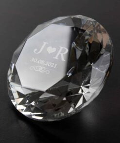 Personalised Initials Diamond Paperweight
