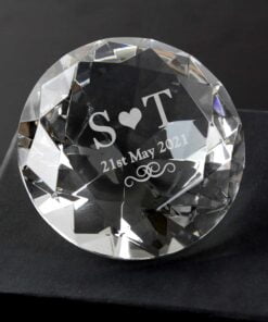 Personalised Initials Diamond Paperweight