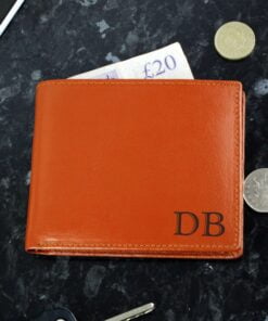 Personalised Initials Tan Leather Wallet