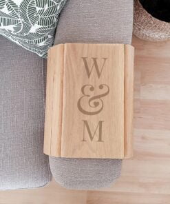 Personalised Initials Wooden Sofa Tray
