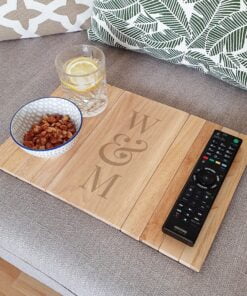 Personalised Initials Wooden Sofa Tray