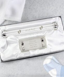 Personalised Its A Boy Silver Plated Certificate Holder