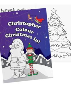 Personalised Its Christmas Elf Colouring Book