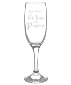 Personalised ‘It’s Time for Prosecco’ Flute