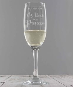 Personalised ‘It’s Time for Prosecco’ Flute