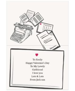 Personalised Just My Type Valentines Card