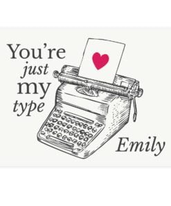 Personalised Just My Type Valentines Card