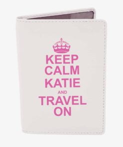 Personalised Keep Calm Cream Passport Holder