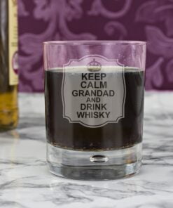 Personalised Keep Calm Tumbler Bubble Glass