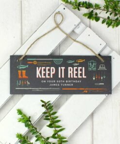 Personalised “”Keep It Reel”” Printed Hanging Slate Plaque