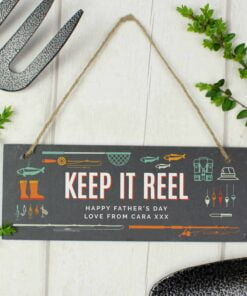 Personalised “”Keep It Reel”” Printed Hanging Slate Plaque