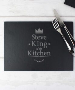 Personalised King of the Kitchen Slate Placemat