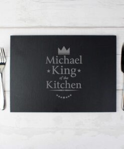 Personalised King of the Kitchen Slate Placemat