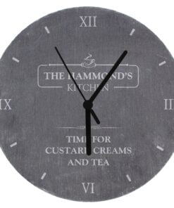 Personalised Kitchen Slate Clock
