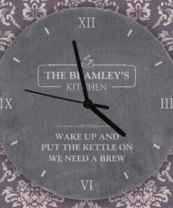 Personalised Kitchen Slate Clock