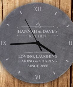Personalised Kitchen Slate Clock