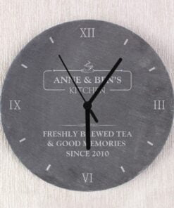 Personalised Kitchen Slate Clock