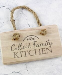 Personalised Kitchen Wooden Sign