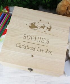 Personalised Large Wooden Christmas Eve Box