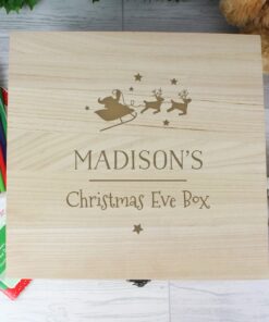 Personalised Large Wooden Christmas Eve Box