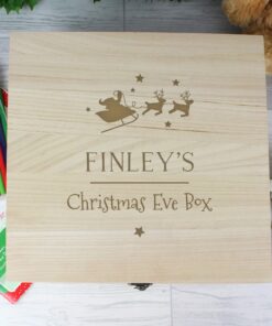 Personalised Large Wooden Christmas Eve Box