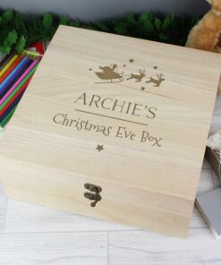 Personalised Large Wooden Christmas Eve Box