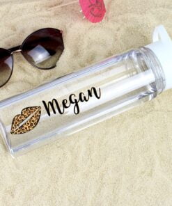 Personalised Leopard Lips Island Water Bottle