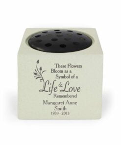 Personalised Life & Love Memorial Vase
