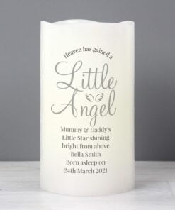 Personalised Little Angel LED Candle