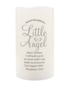 Personalised Little Angel LED Candle