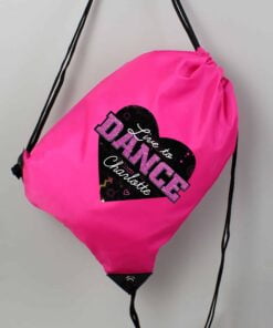 Personalised ‘Live to Dance’ Pink Kit Bag