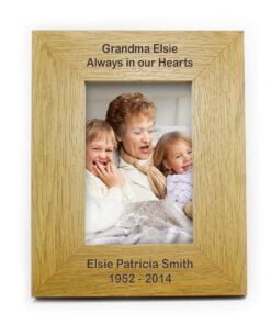 Personalised Long Message 4×6 Oak Finish Photo Frame