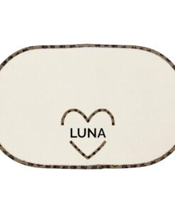 Personalised Love Heart Pet Bowl Placemat