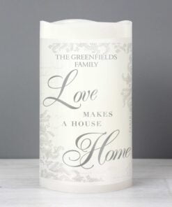 Personalised Love Makes a Home LED Candle
