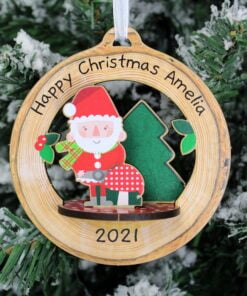 Personalised Make Your Own Toadstool Santa 3D Decoration Kit