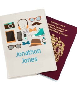 Personalised Male Essentials Cream Passport Holder