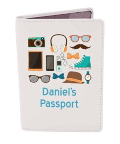 Personalised Male Essentials Cream Passport Holder