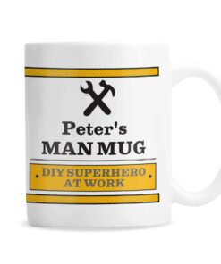 Personalised Man At Work Mug