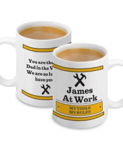 Personalised Man At Work Mug