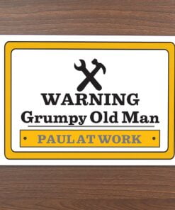 Personalised Man At Work Sign