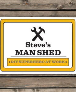 Personalised Man At Work Sign