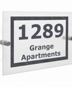 Personalised Marble Acrylic House Sign