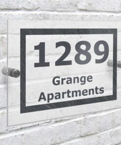 Personalised Marble Acrylic House Sign