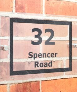 Personalised Marble Acrylic House Sign