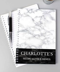 Personalised Marble Effect A5 Notebook